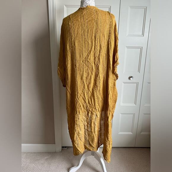 Free People Sequin Day Dream Kimono Gold - Picture 8 of 12